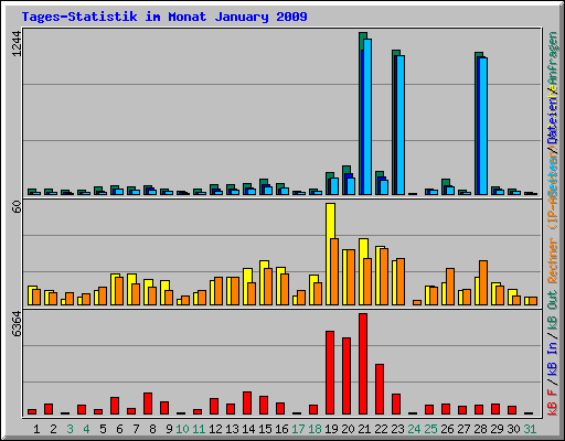 Tages-Statistik im Monat January 2009