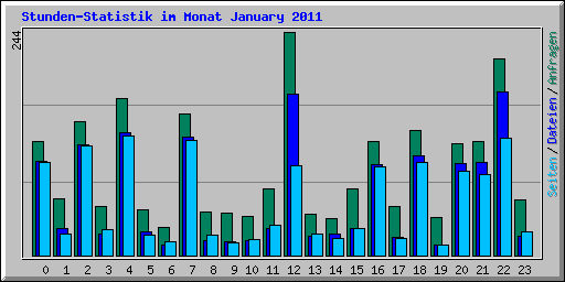 Stunden-Statistik im Monat January 2011