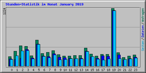 Stunden-Statistik im Monat January 2019