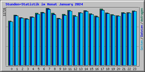 Stunden-Statistik im Monat January 2024