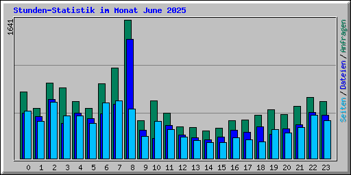 Stunden-Statistik im Monat June 2025